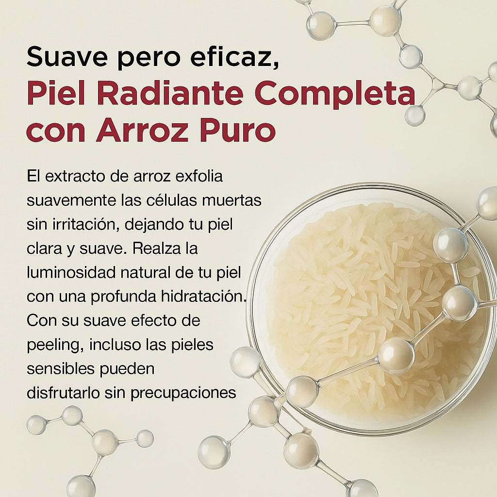 Exfoliante Facial de Arroz 100ml GlowRice™